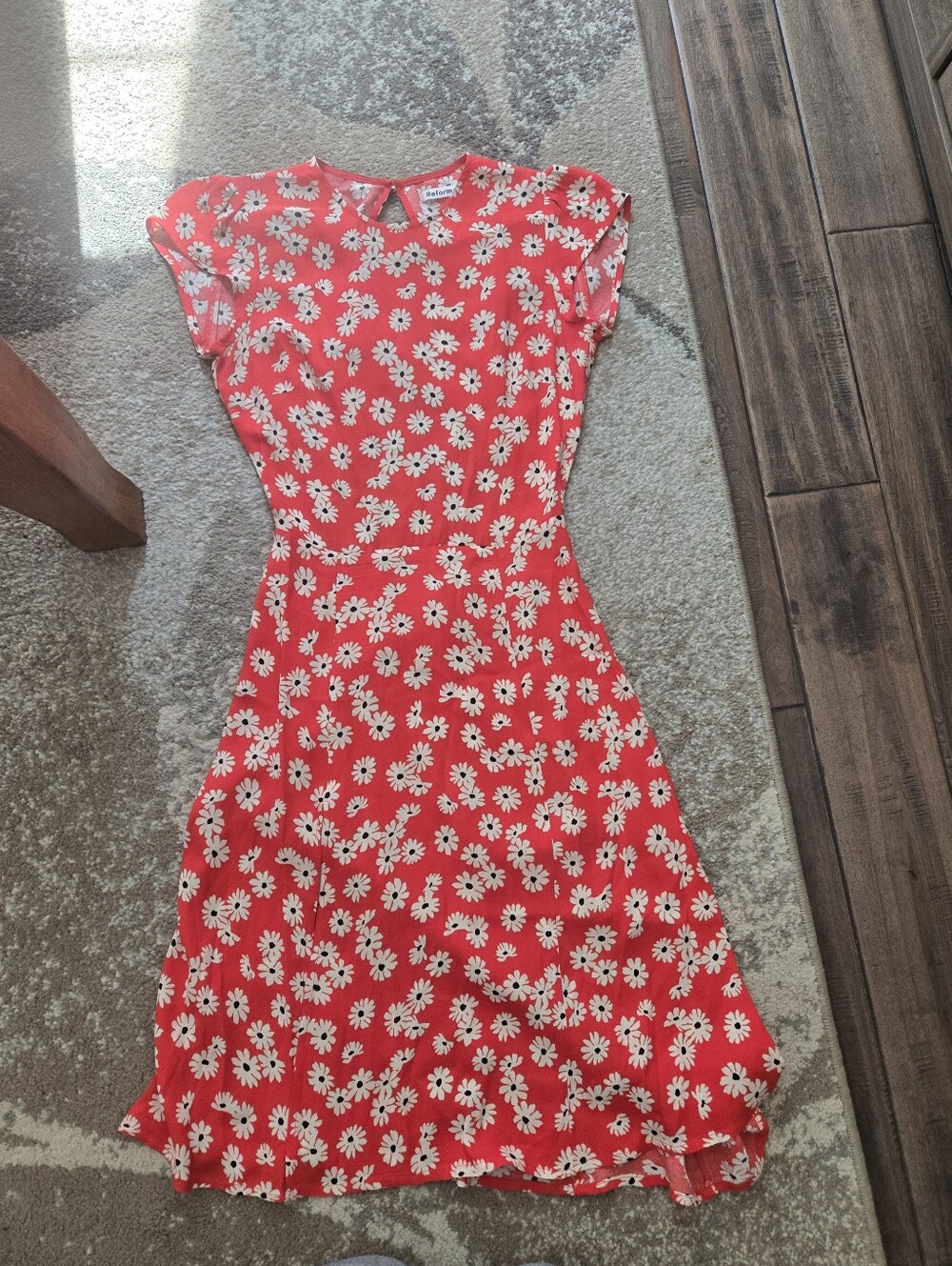 Reformation Red Floral Mini Dress